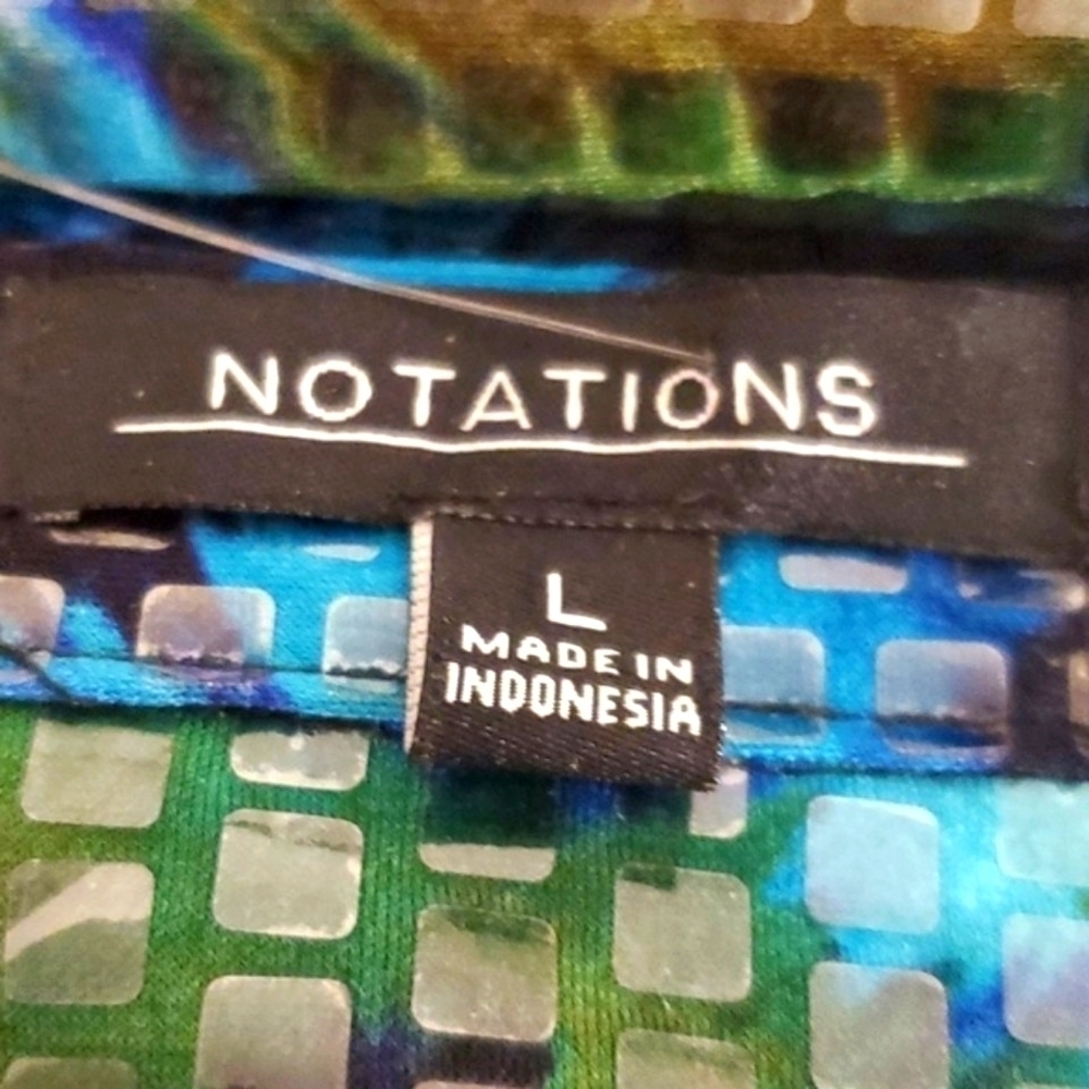 Notations Multicolor Shiny Jacket - Size Large - … - image 8